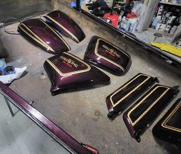 Painted bike parts Painted bike parts