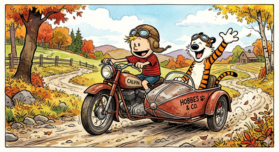 Calvin and Hobbes sidecar