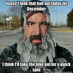 Cold biker
